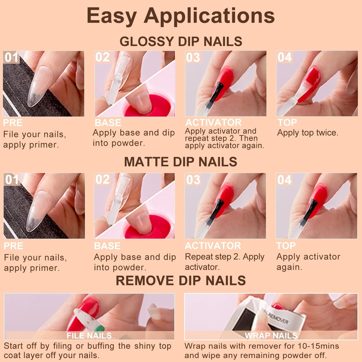 20pcs Powder Nail Kit