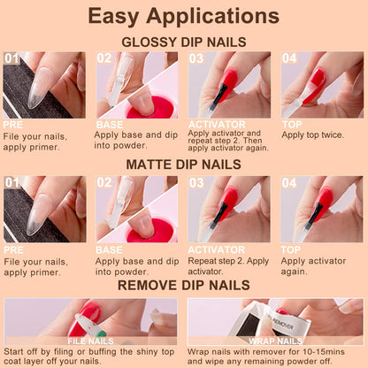 20pcs Powder Nail Kit